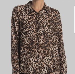 Animal Print Long Sleeve Blouse